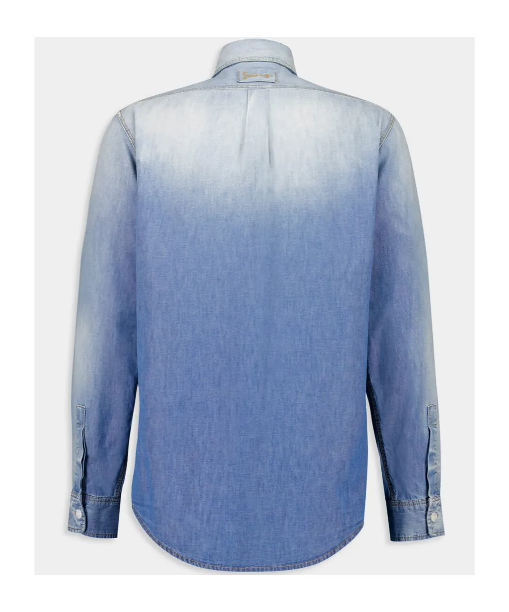 Patchwork Denim Shirt