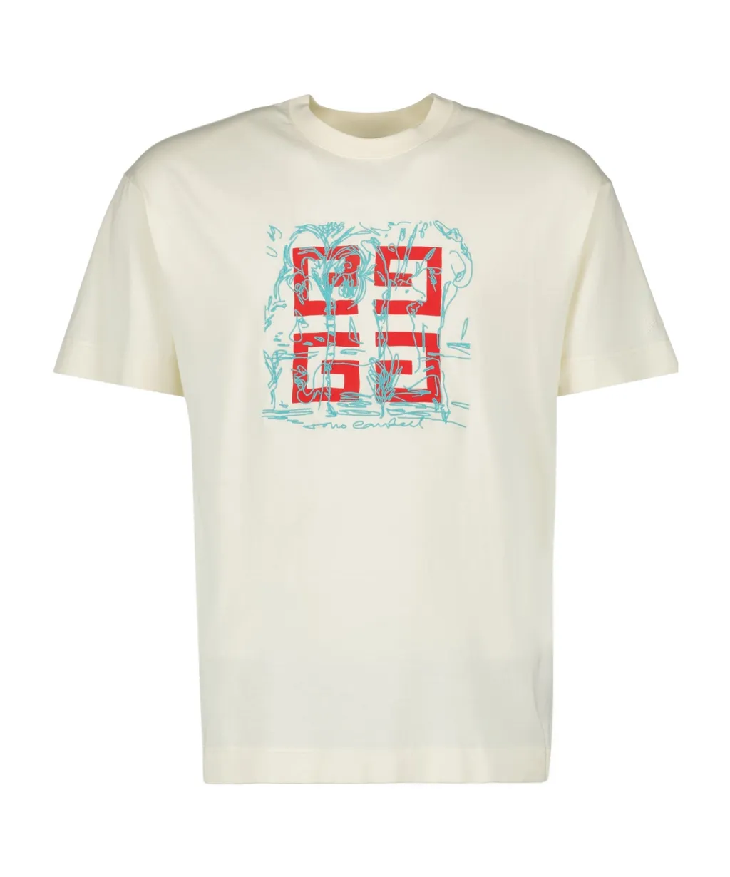 4G Logo Printed Crewneck T-Shirt
