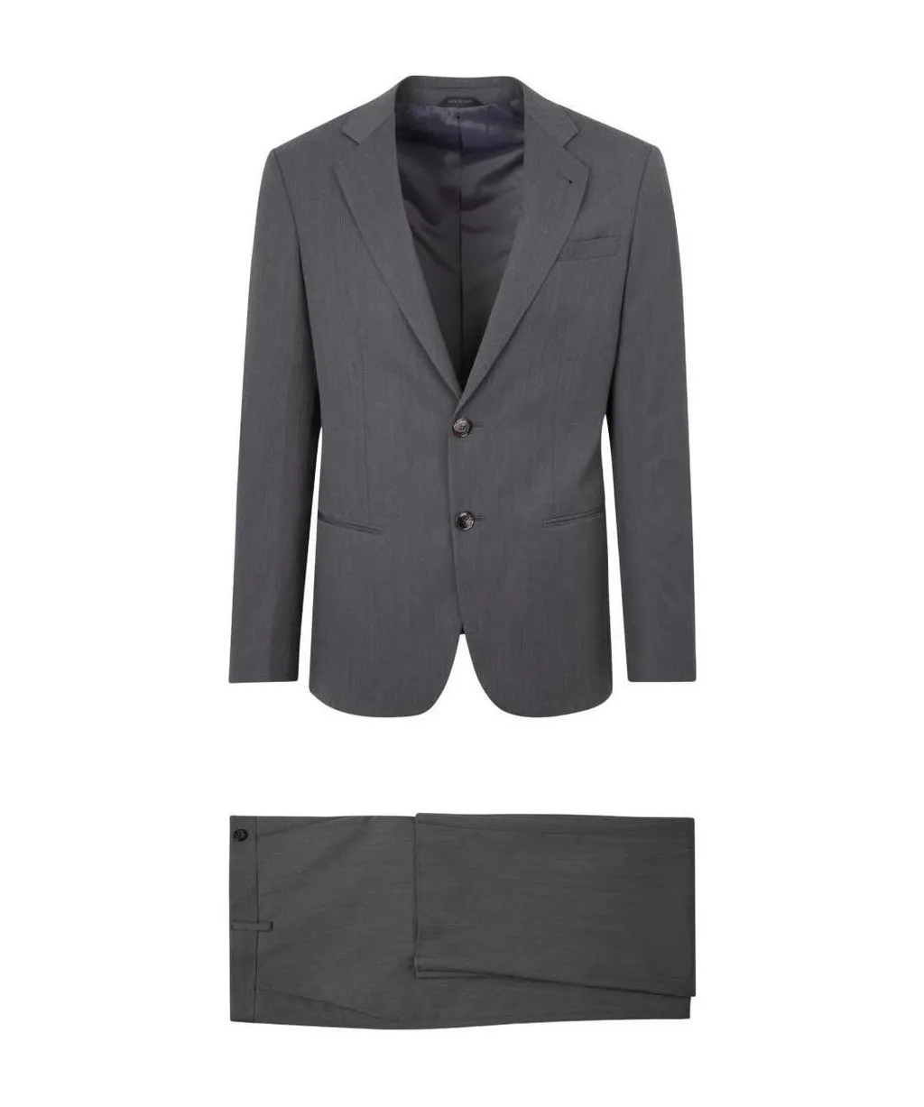 Slim-Cut Wool Two-Piece Suit