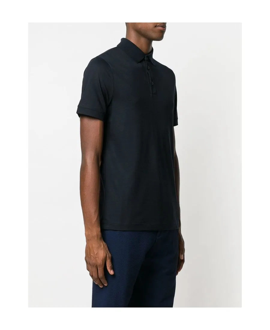 Fine-Knit Polo Shirt