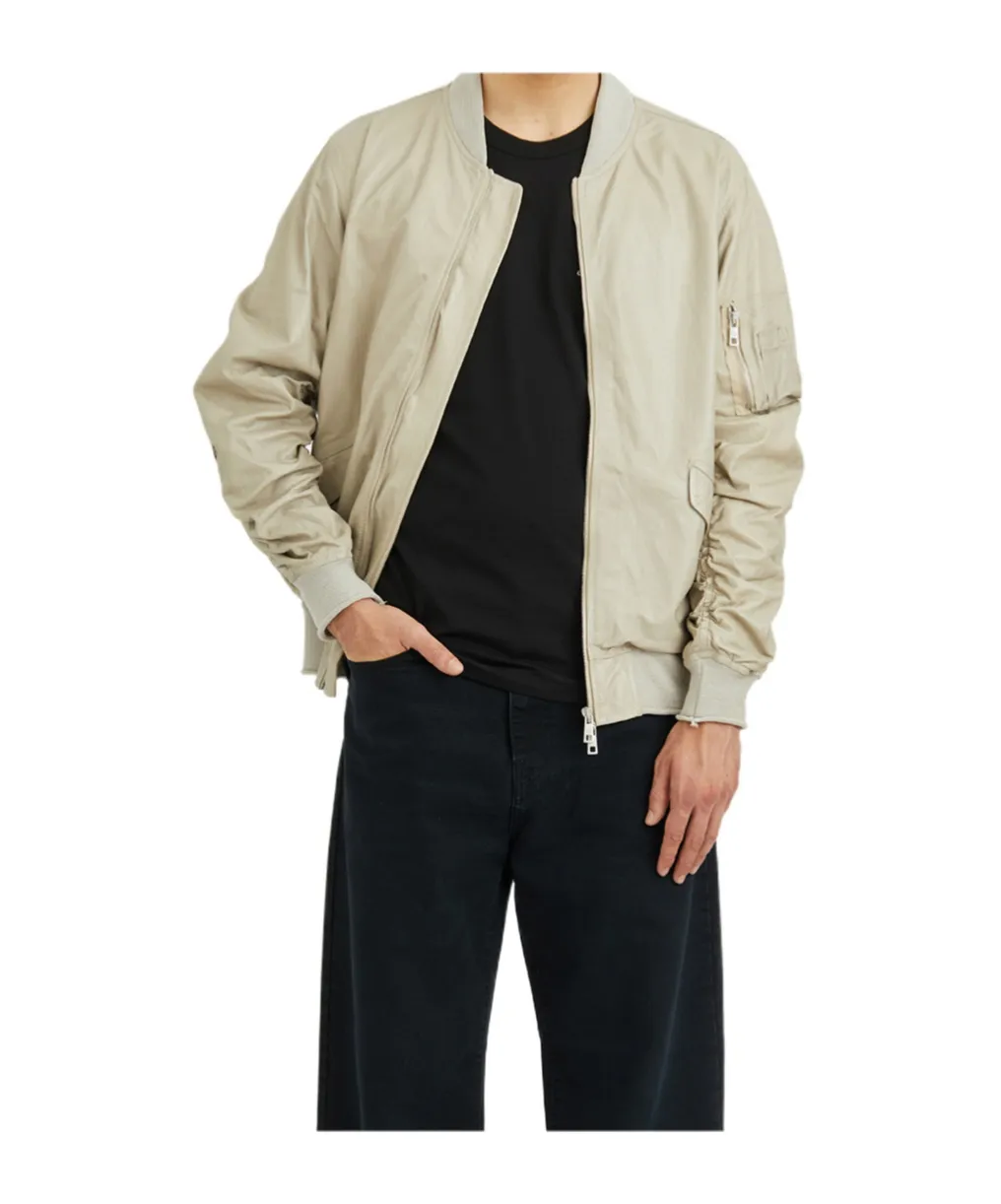 Leather Bomber Jacket