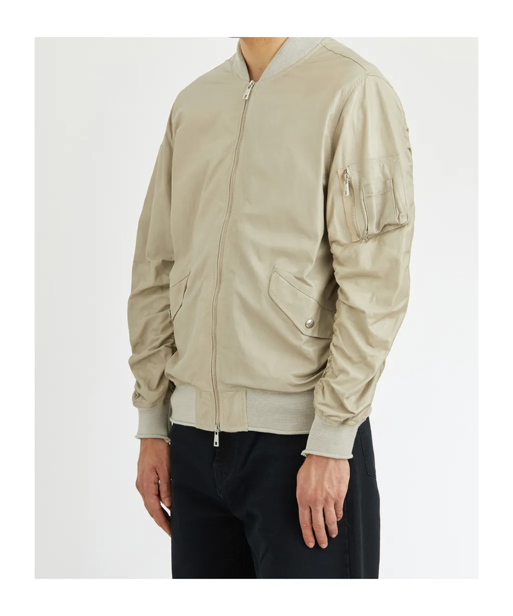 Leather Bomber Jacket