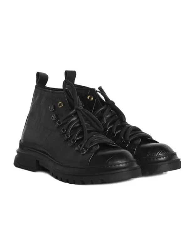 Round Toe Lace-Up Boots