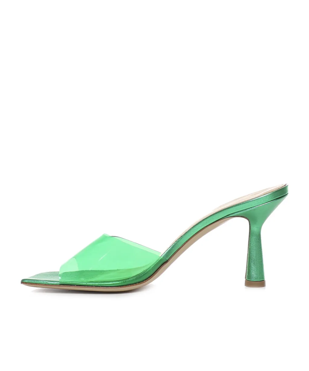Square-Headed High-Heeled Sandals