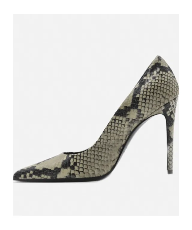 110Mm Snake-Effect Stiletto Pumps
