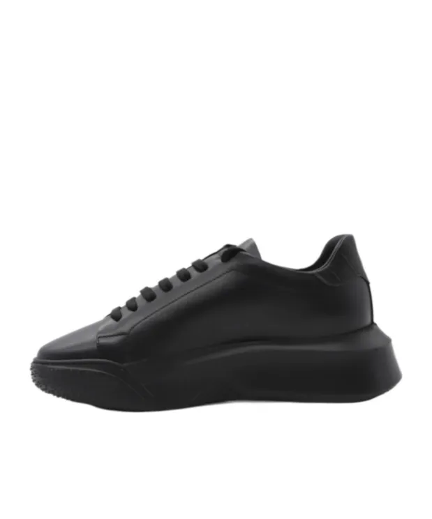 Leather Lace-Up Trainers