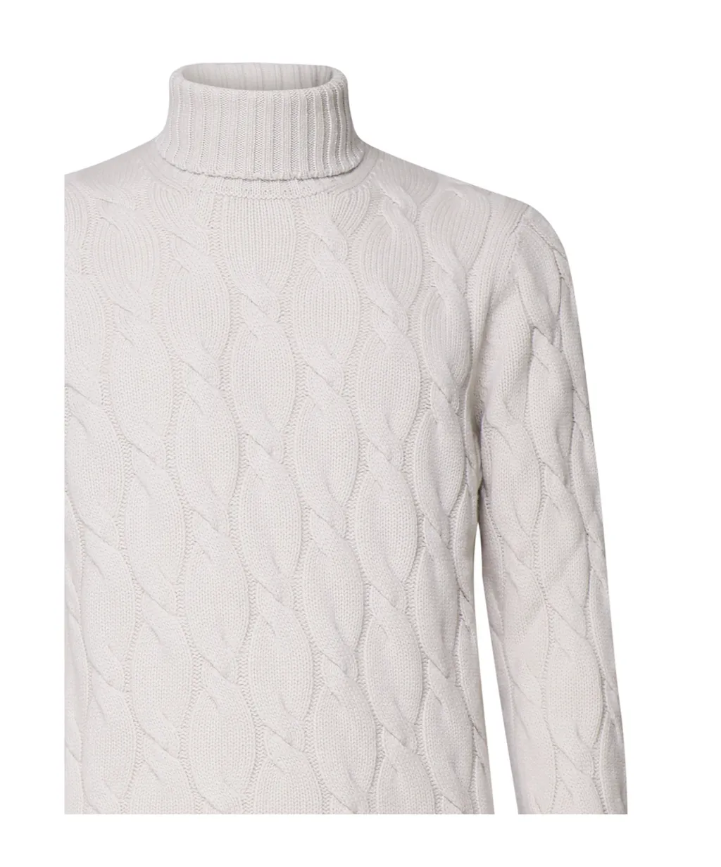 Braided High-Collar Knitwear