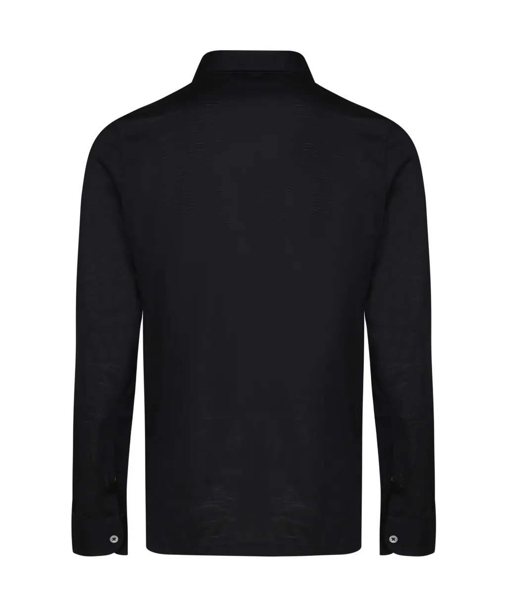 Buttoned Virgin Wool Polo Shirt