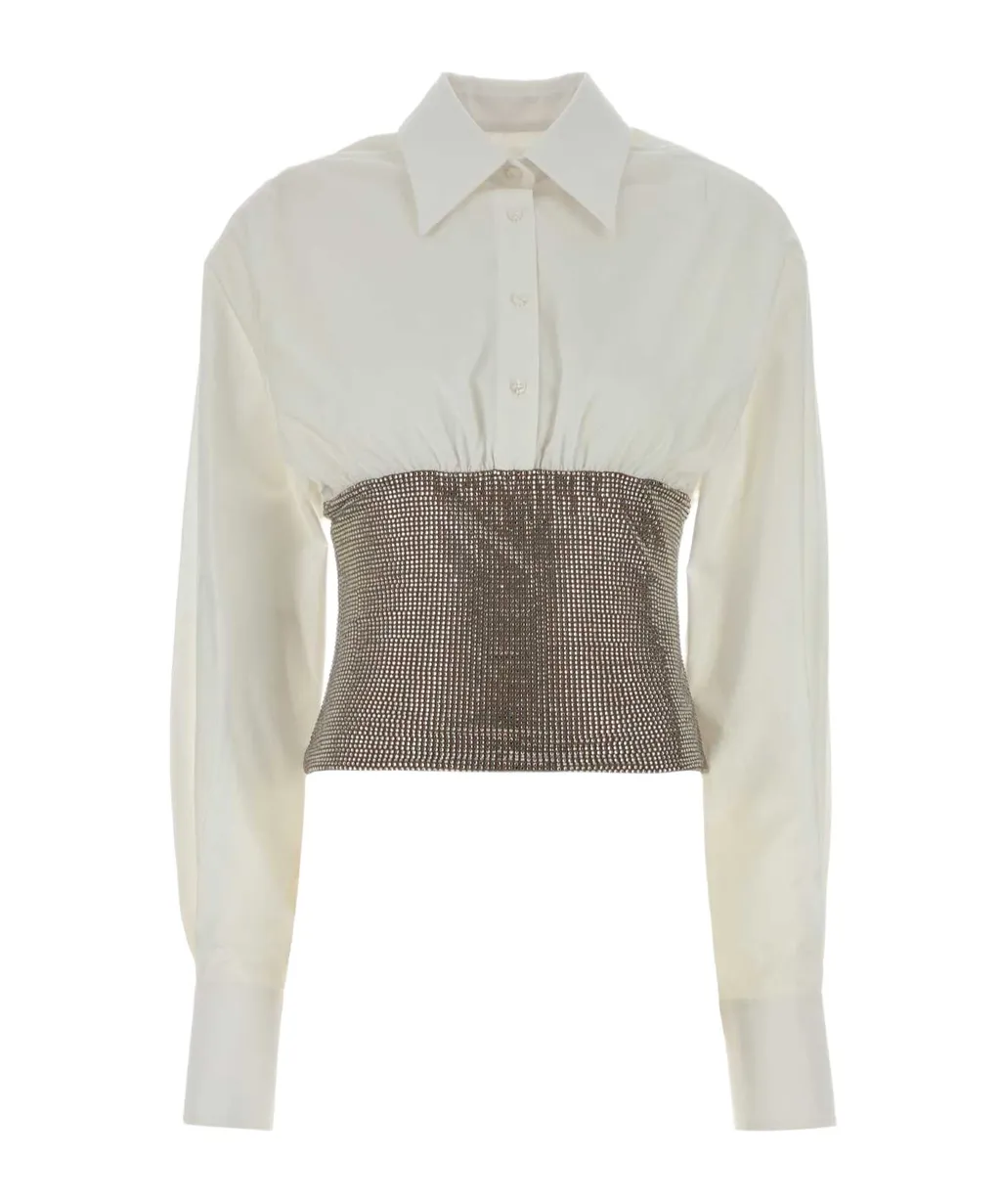 Embellished Poplin Top