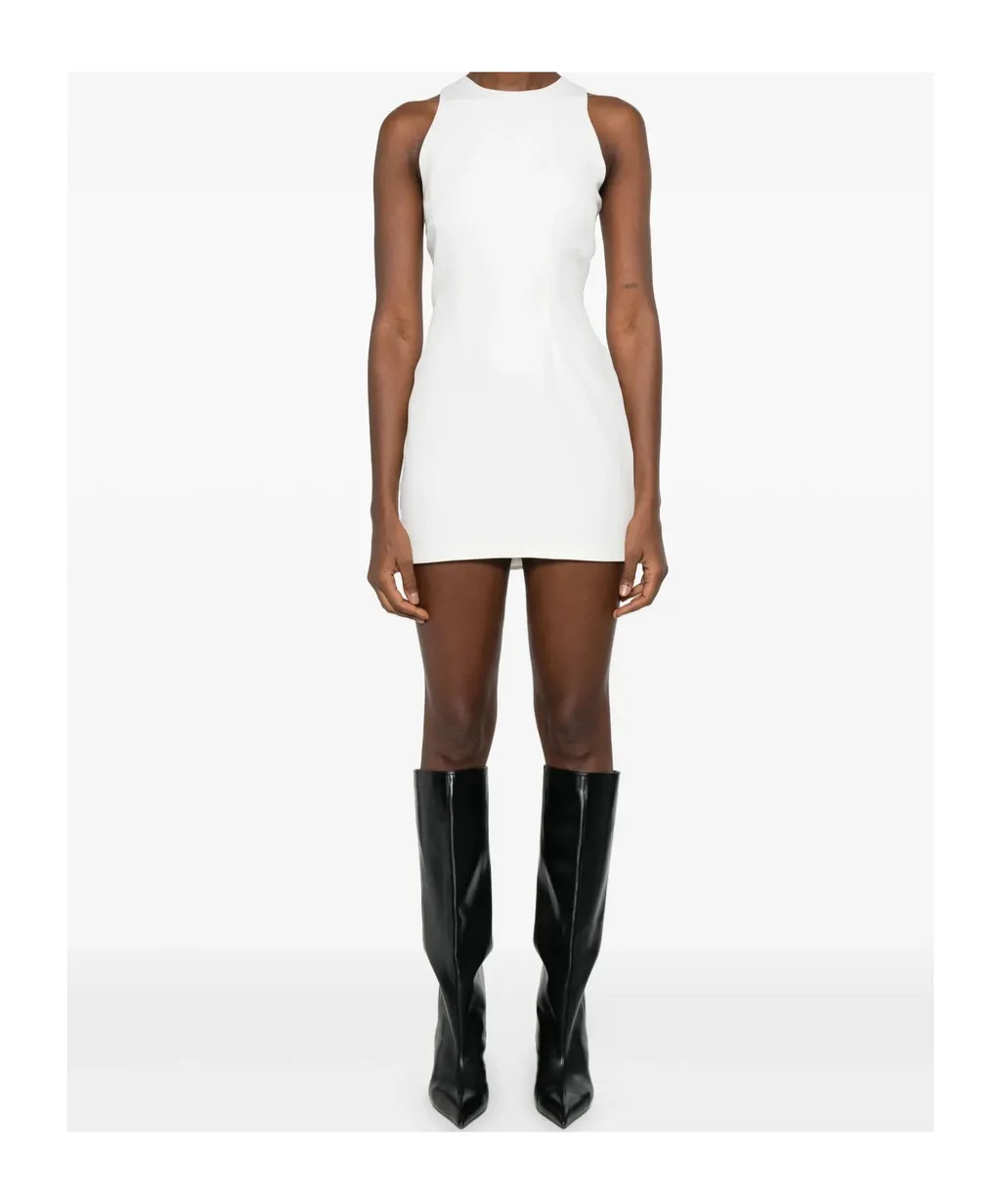 Feather-Trim Dress