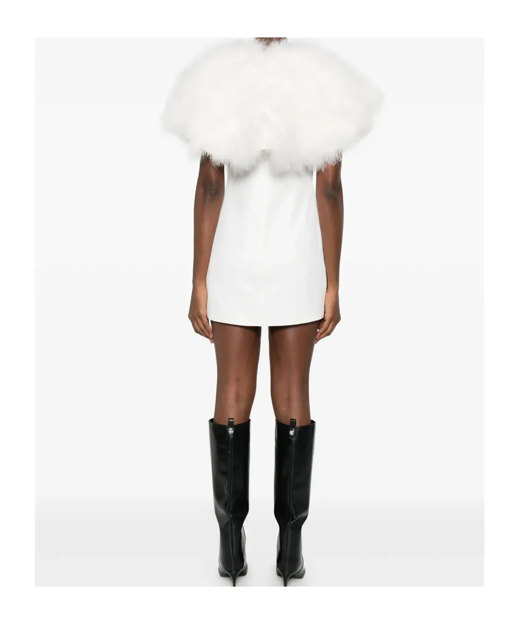 Feather-Trim Dress