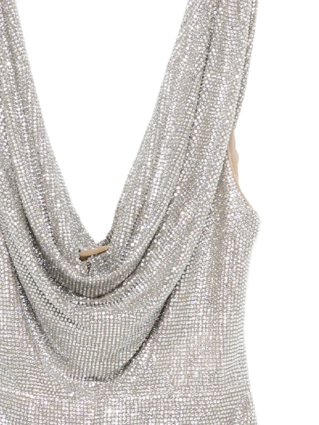 Draped Crystal-Embellished Top