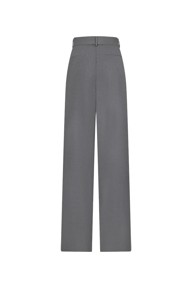Pleated Wide-Leg Trousers