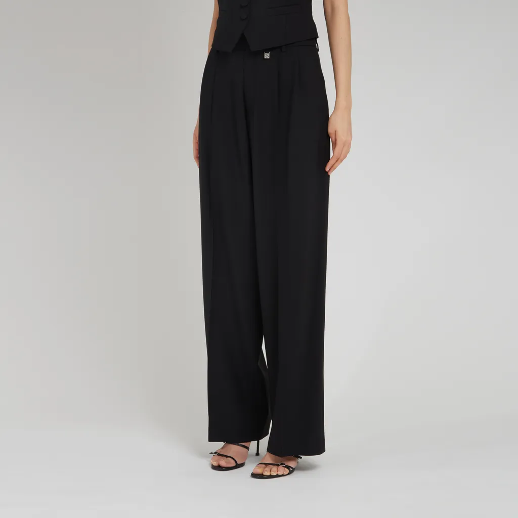 Casual Pants With Waist And Loop Straps