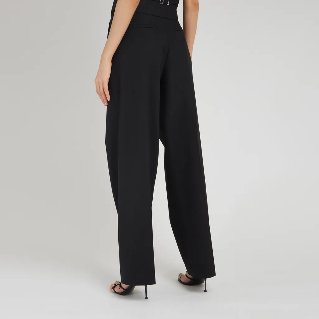 Casual Pants With Waist And Loop Straps