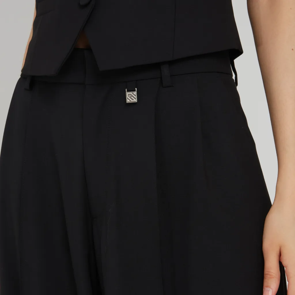 Casual Pants With Waist And Loop Straps
