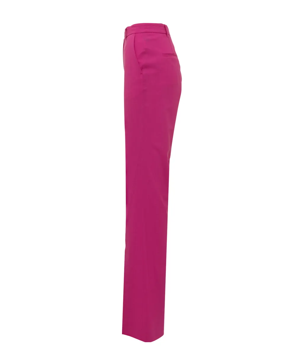 Slit Straight-Leg Pants