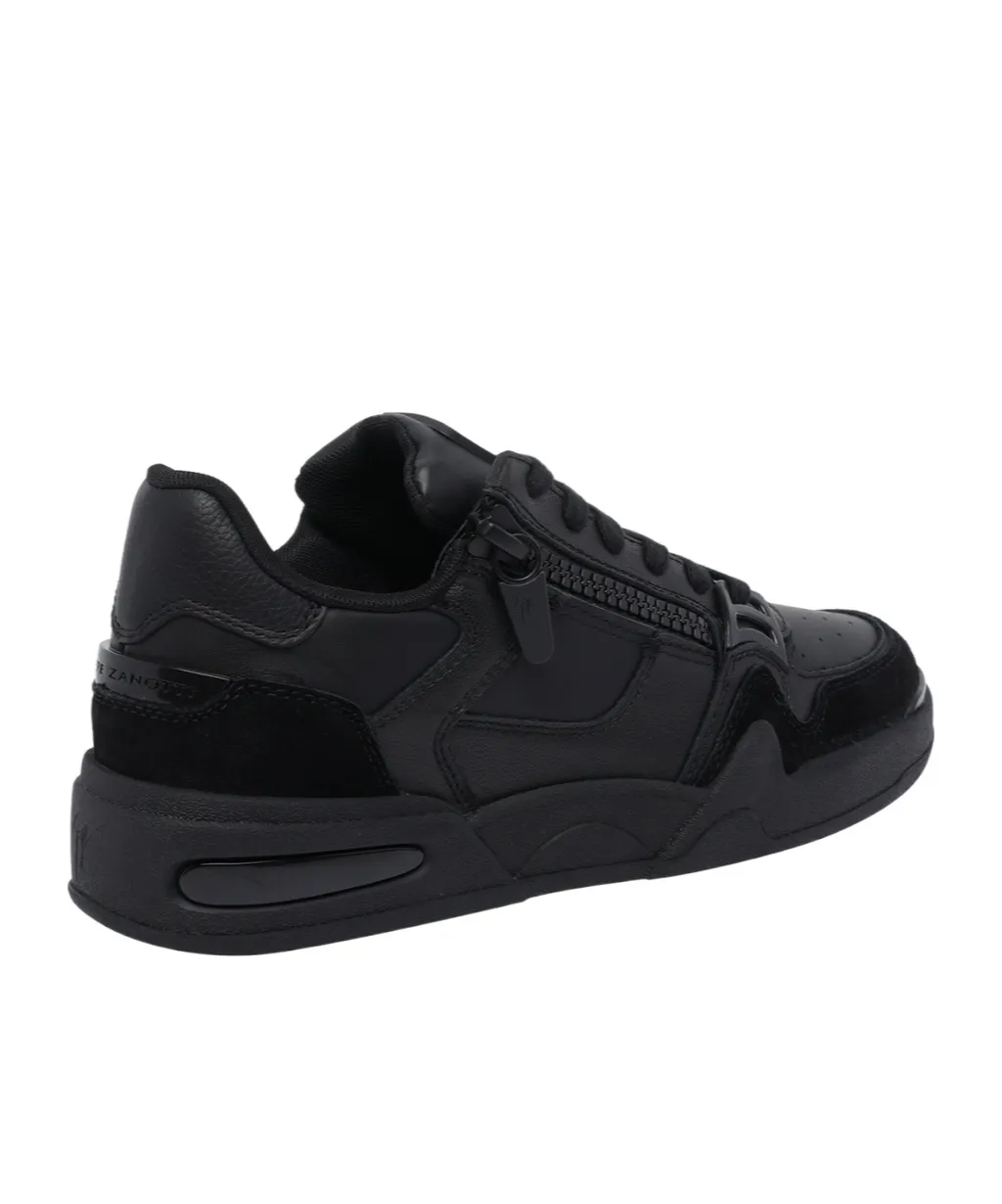 Zip-Detail Lace-Up Sneakers