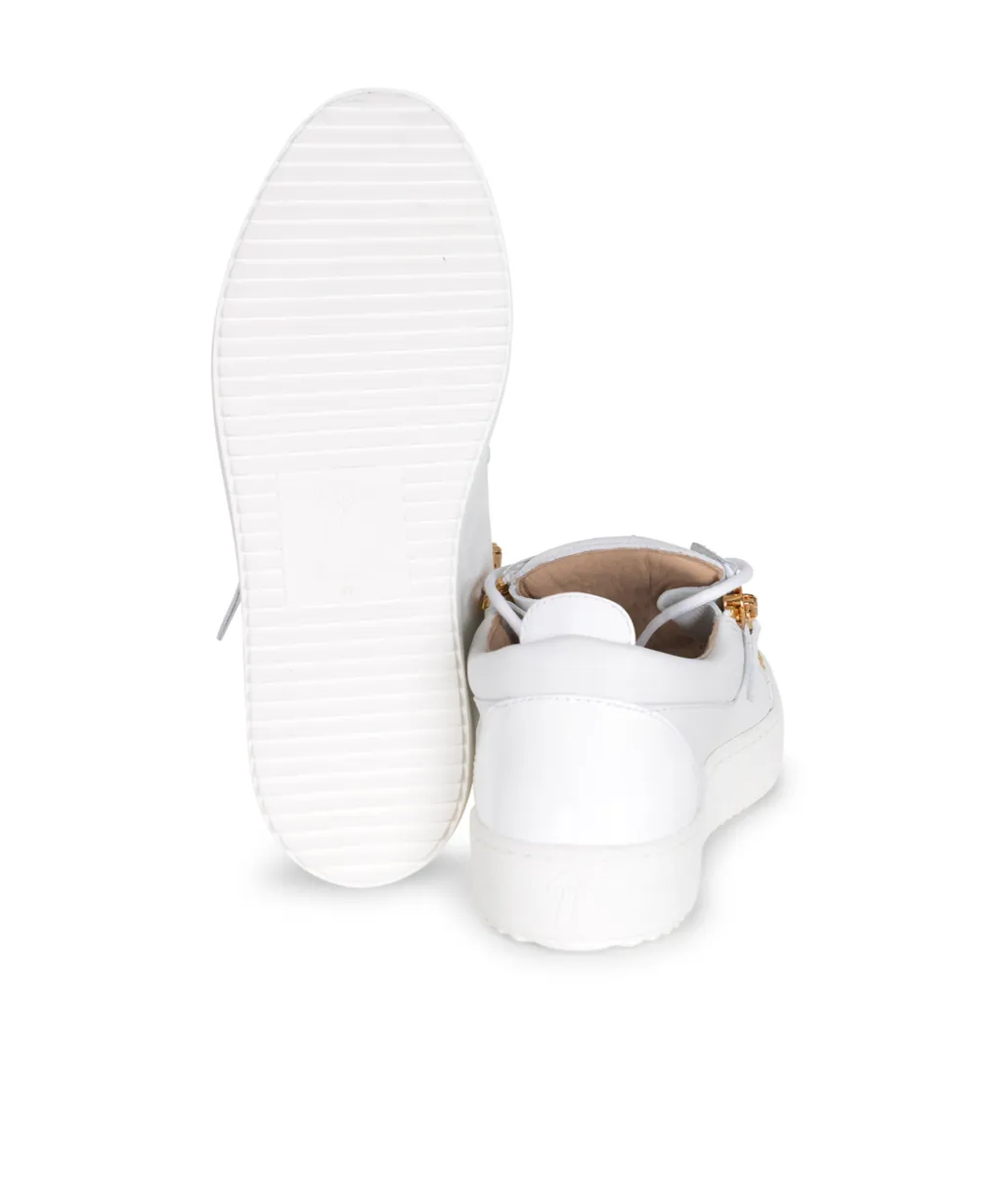 Zip-Detailed Low-Top Sneakers