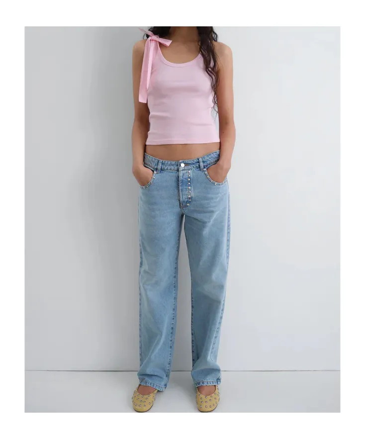 Tachas Wide-Leg Jeans