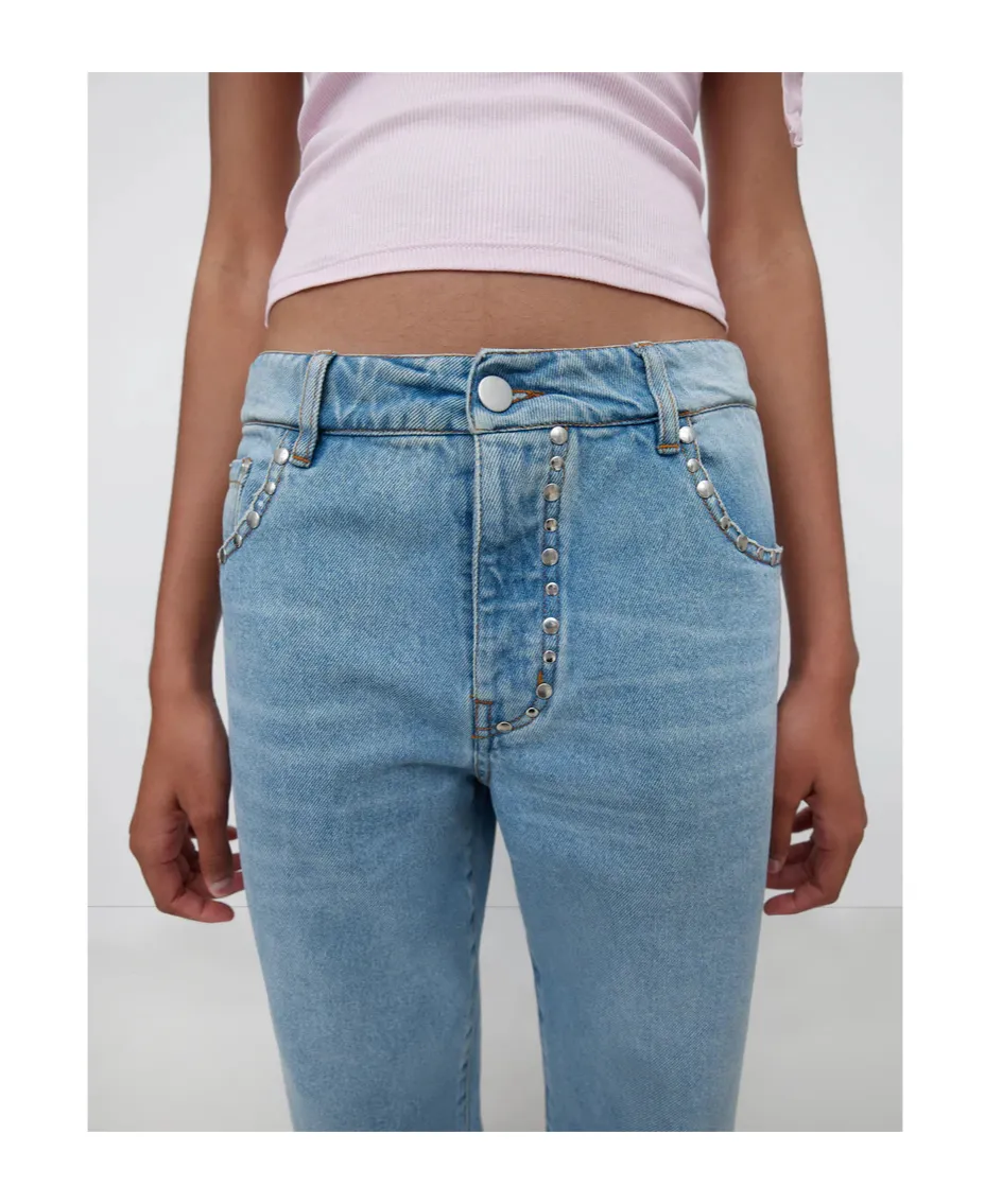Tachas Wide-Leg Jeans