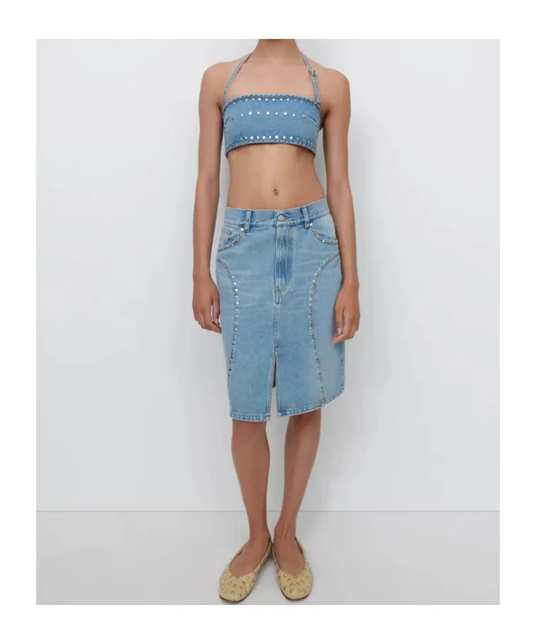 Luna Studded Crop Top