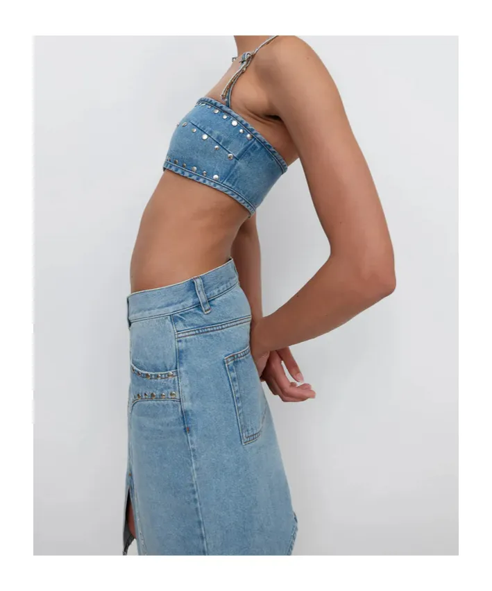 Luna Studded Crop Top