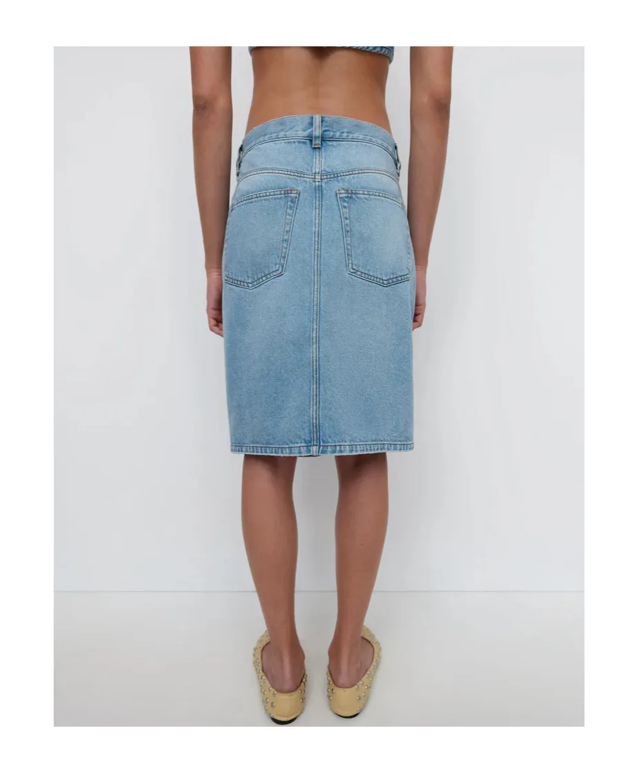 Luna Studded Denim Skirt