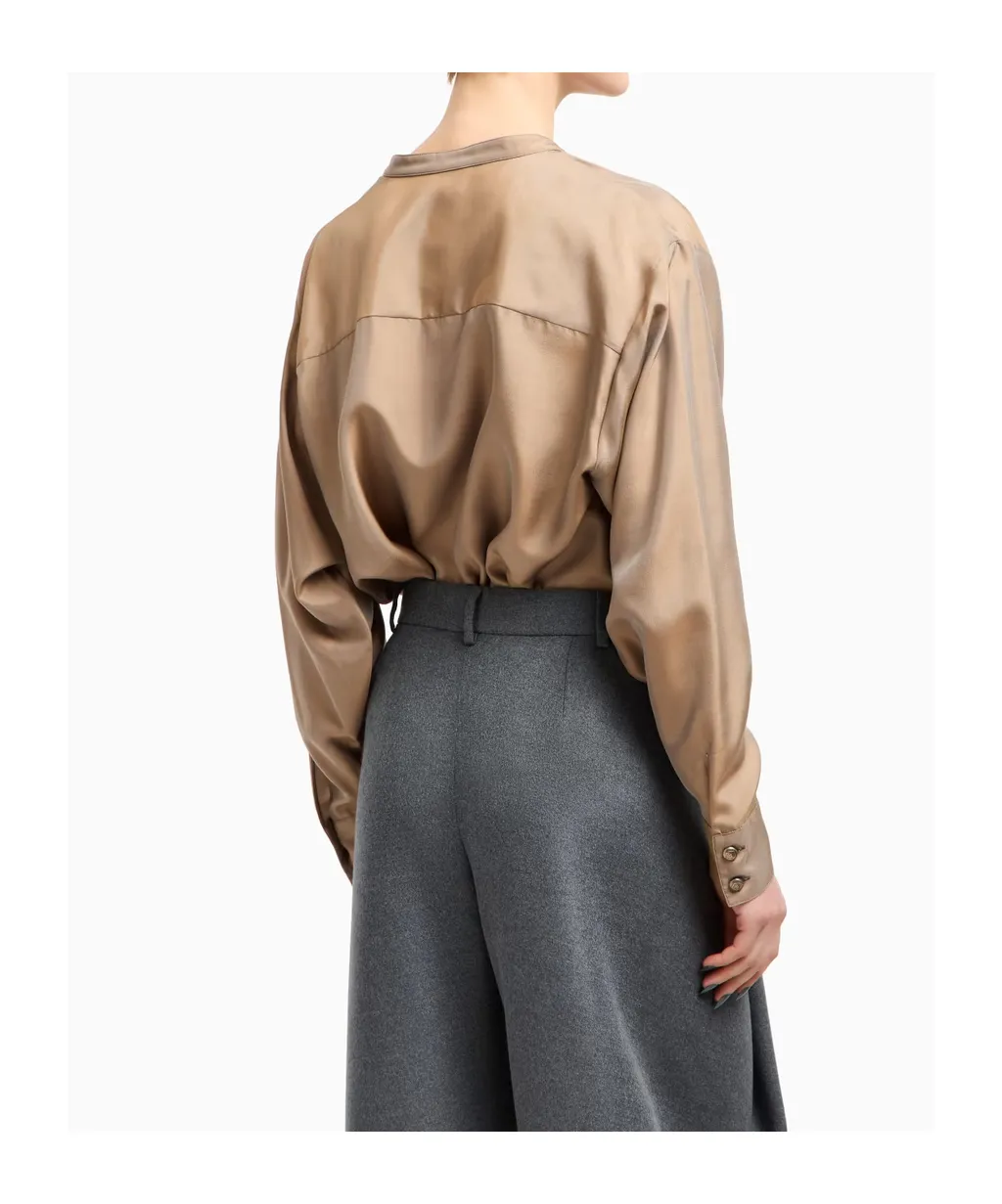 Long Sleeved Satin Shirt
