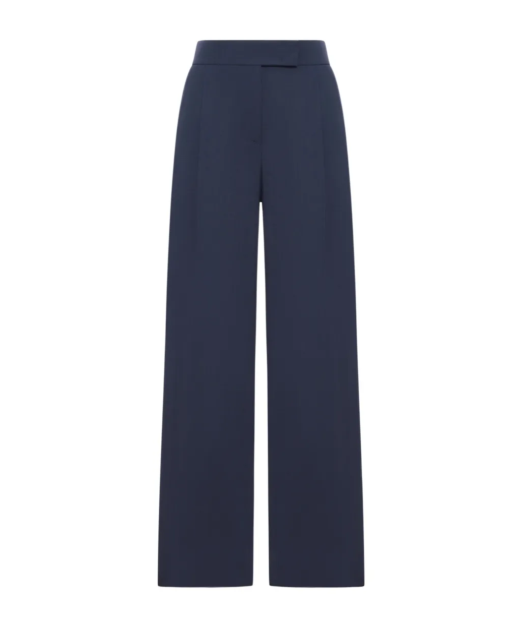 High-Waisted Wool Trousers