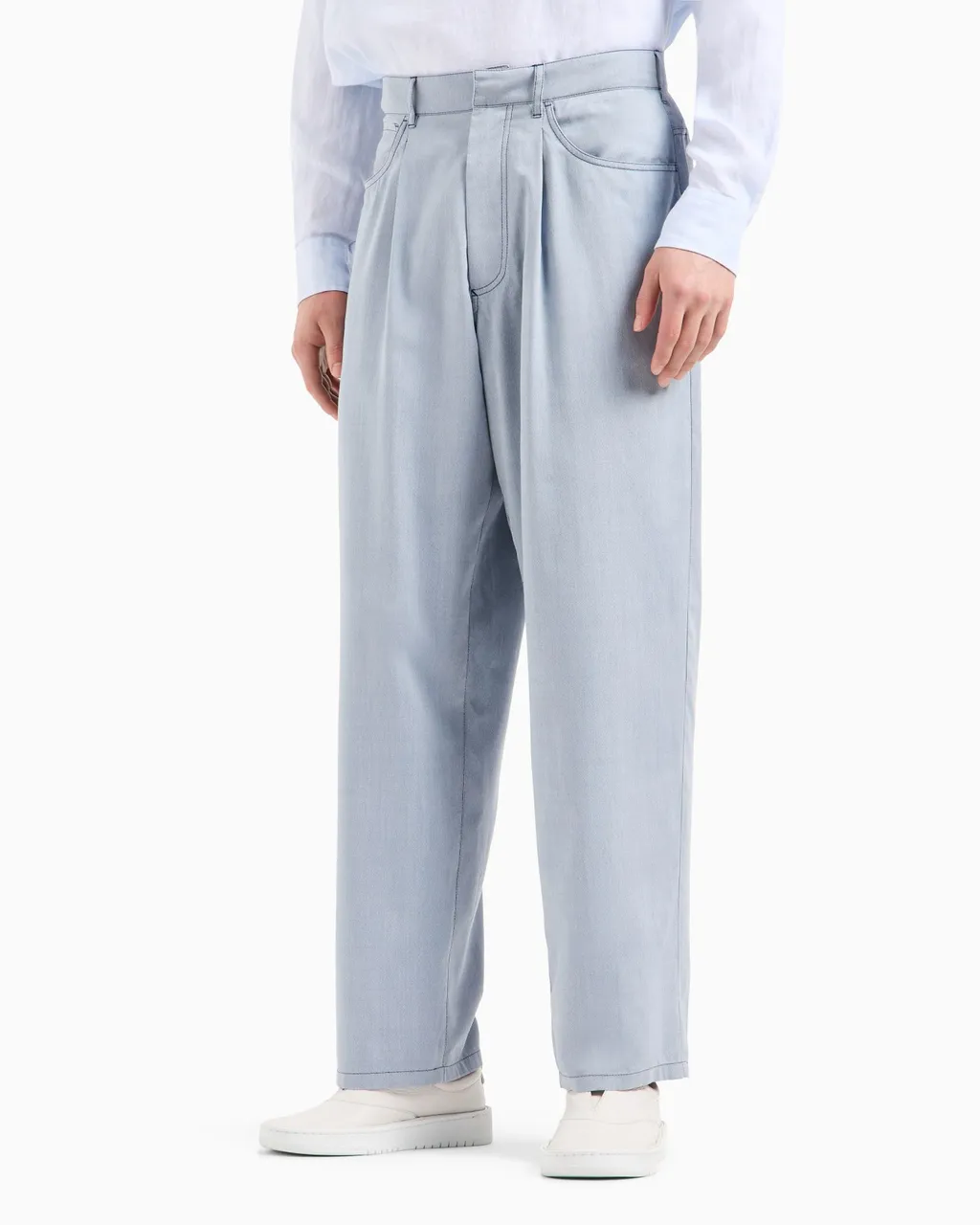 Pleat Detailed Straight Leg Pants