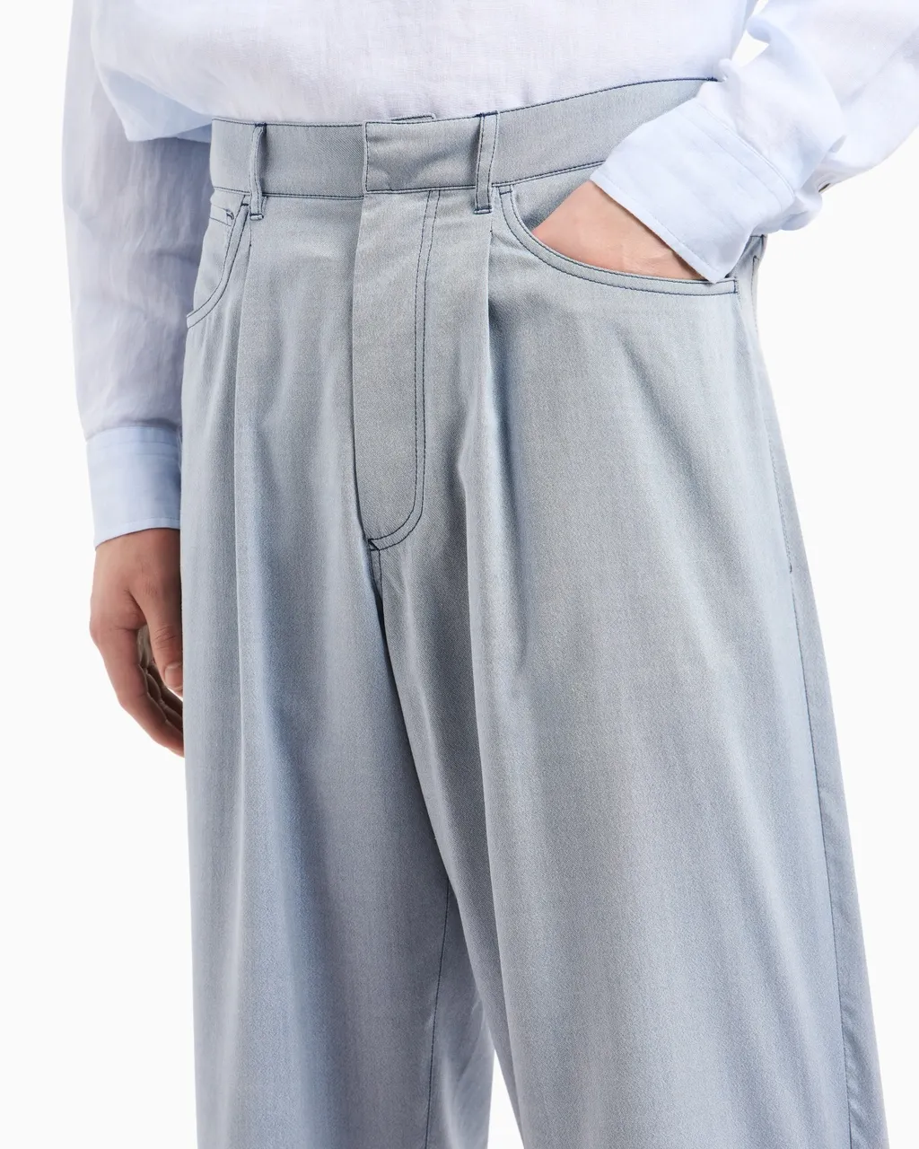 Pleat Detailed Straight Leg Pants