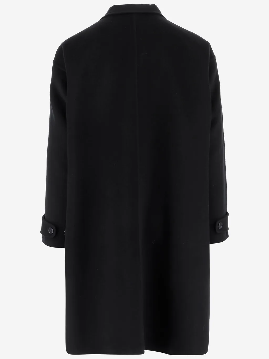 Cashmere-Blend Button-Fastening Coat