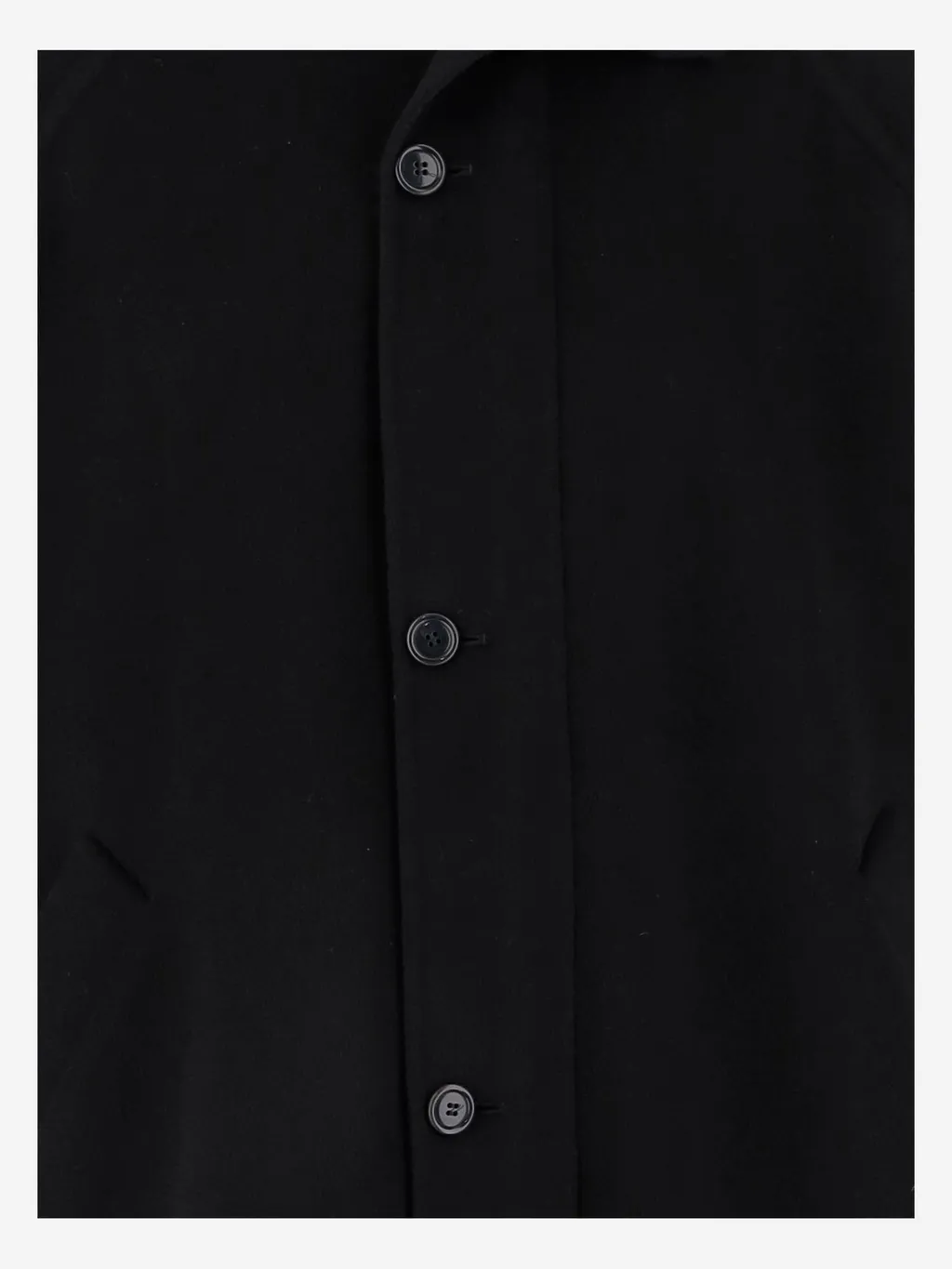 Cashmere-Blend Button-Fastening Coat