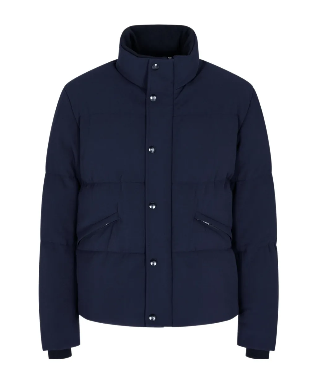 High-Neck Quilted Jacket