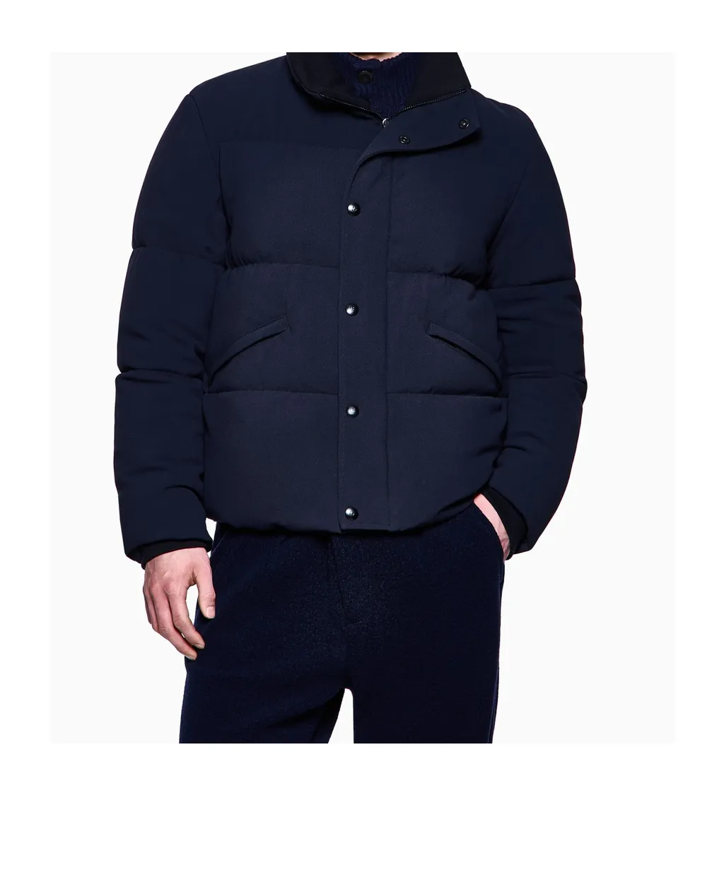 High-Neck Quilted Jacket