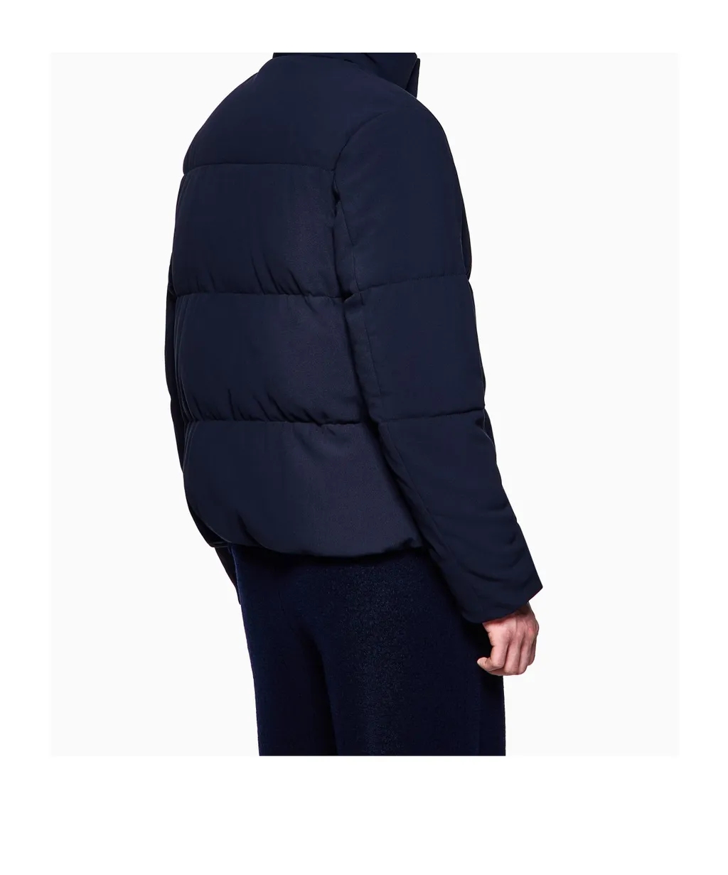 High-Neck Quilted Jacket