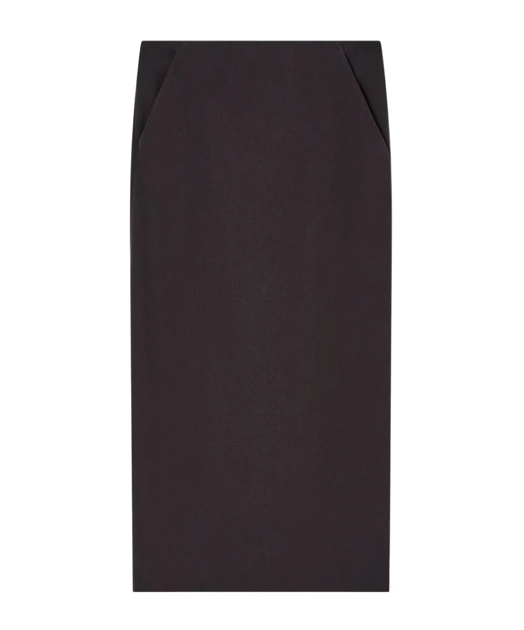 Back-Zip Midi Skirt