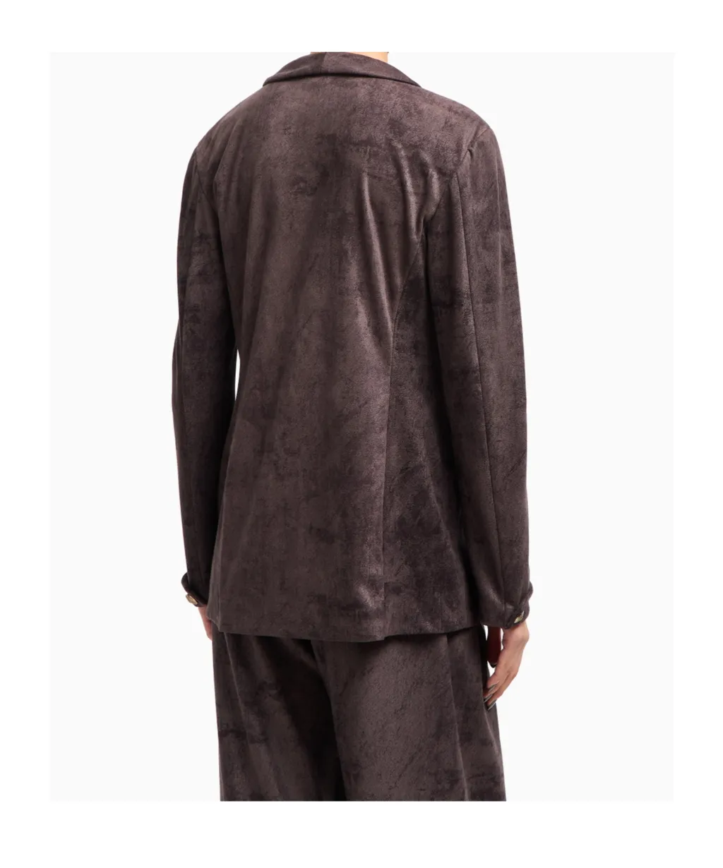 Suede-Effect Blazer