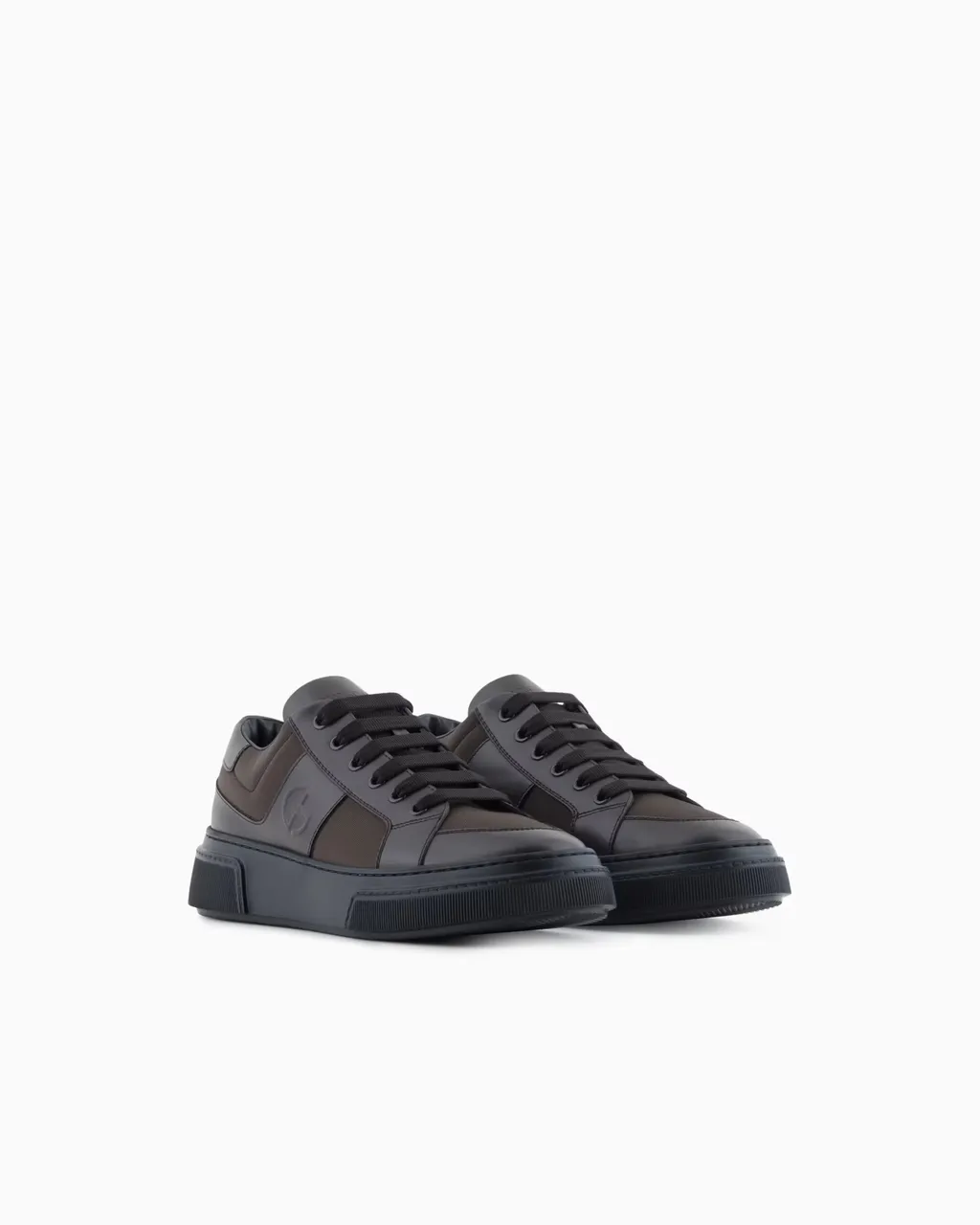 Logo-Embellished Leather Sneakers