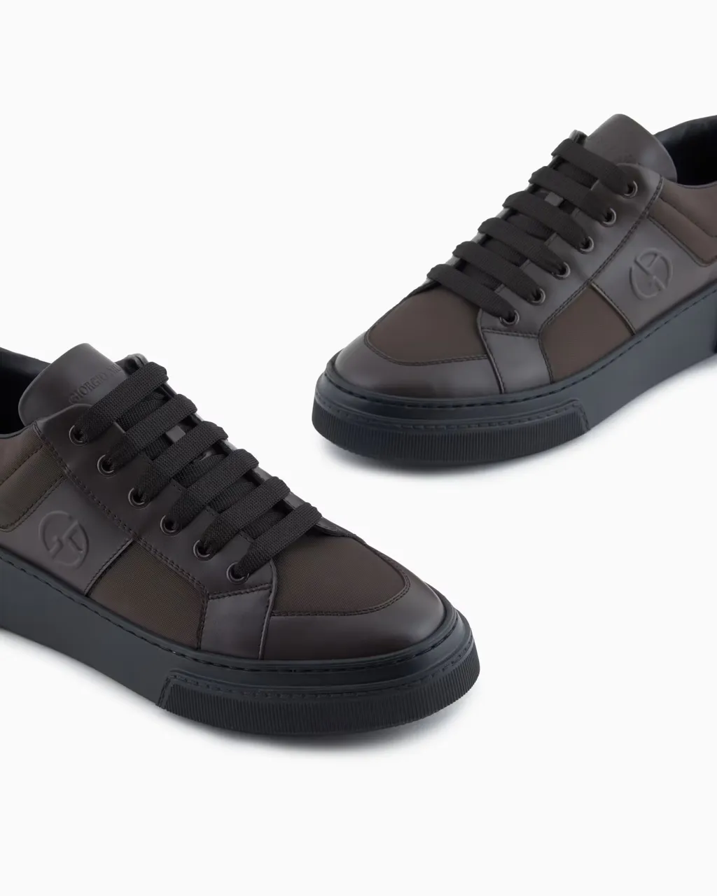 Logo-Embellished Leather Sneakers