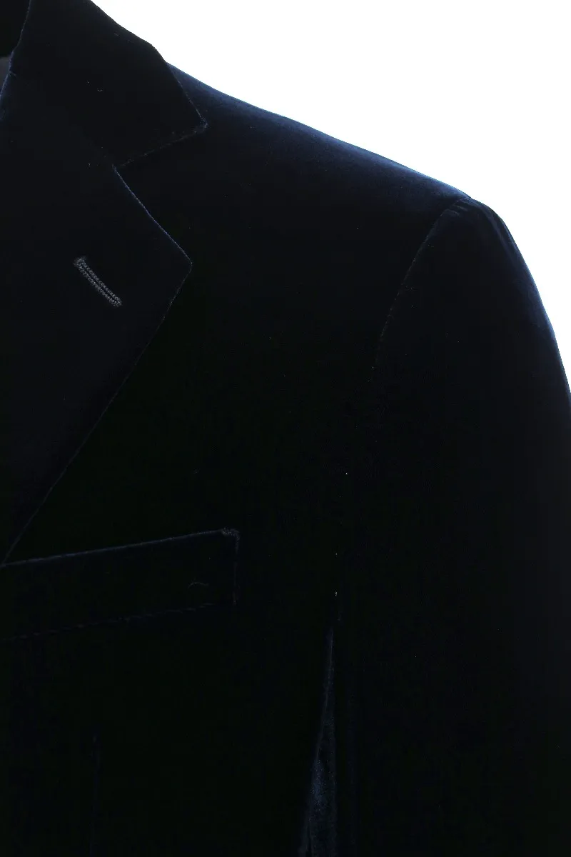 Dark Blue Double-Breasted Blazer
