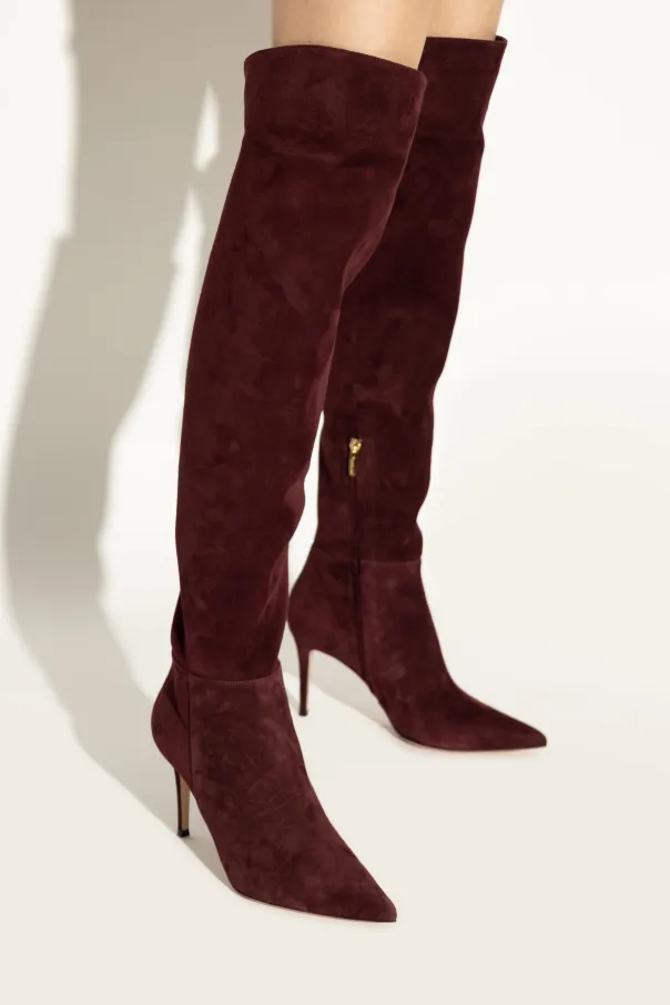 90Mm Jules Suede Pointed-Toe Boots