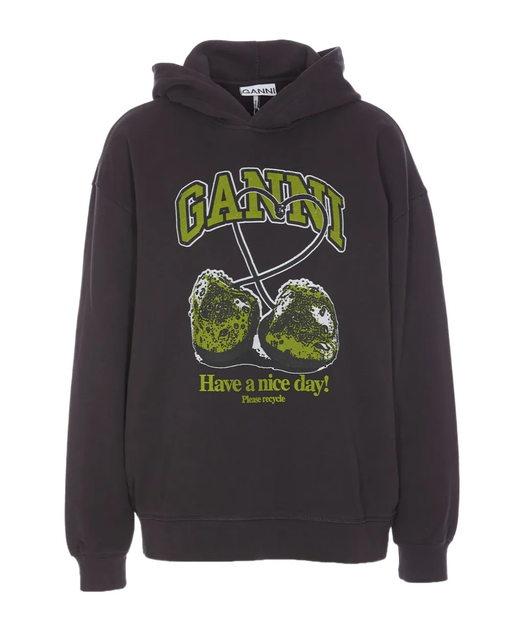 Oversized Logo Printed Hoodie