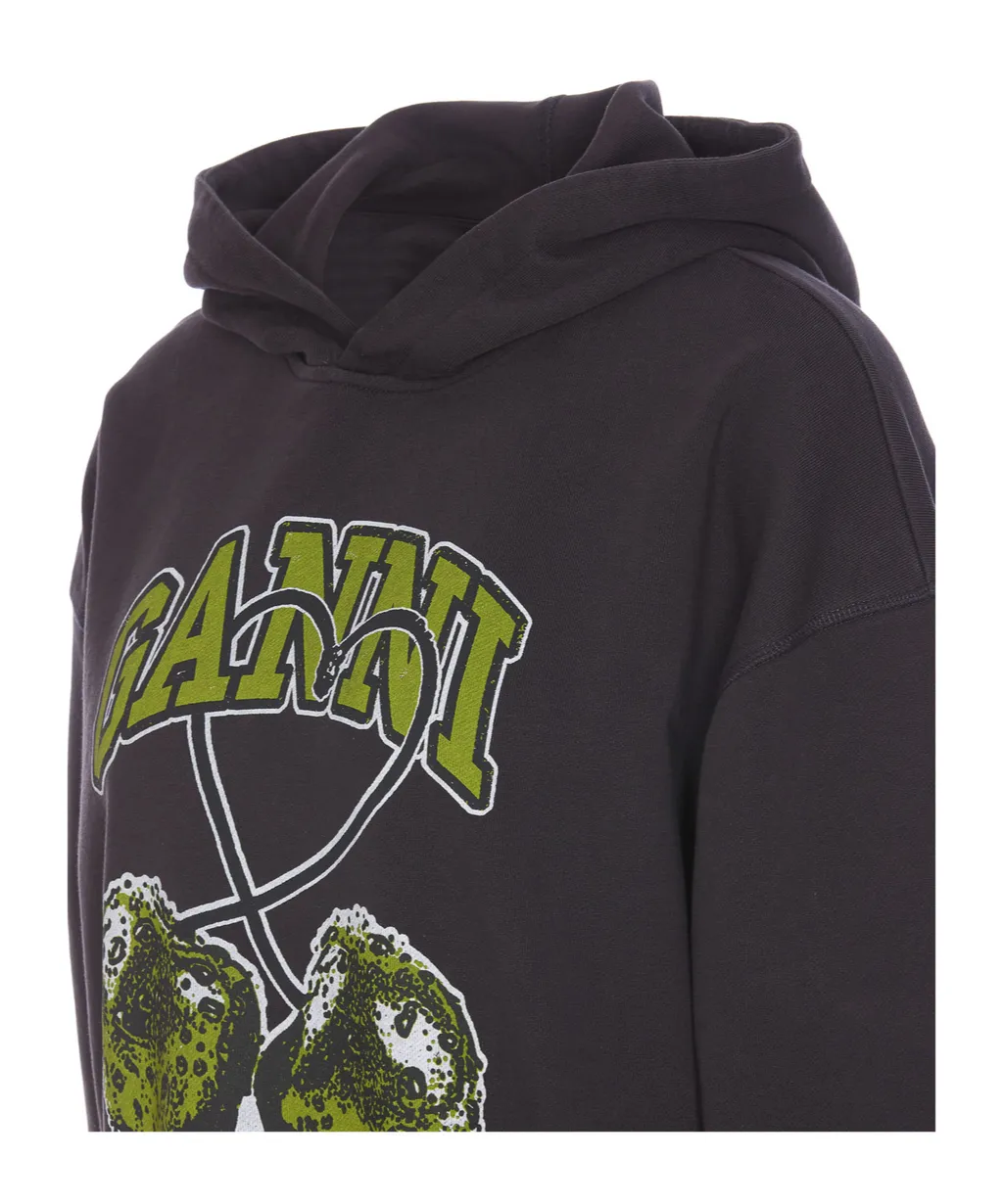 Oversized Logo Printed Hoodie