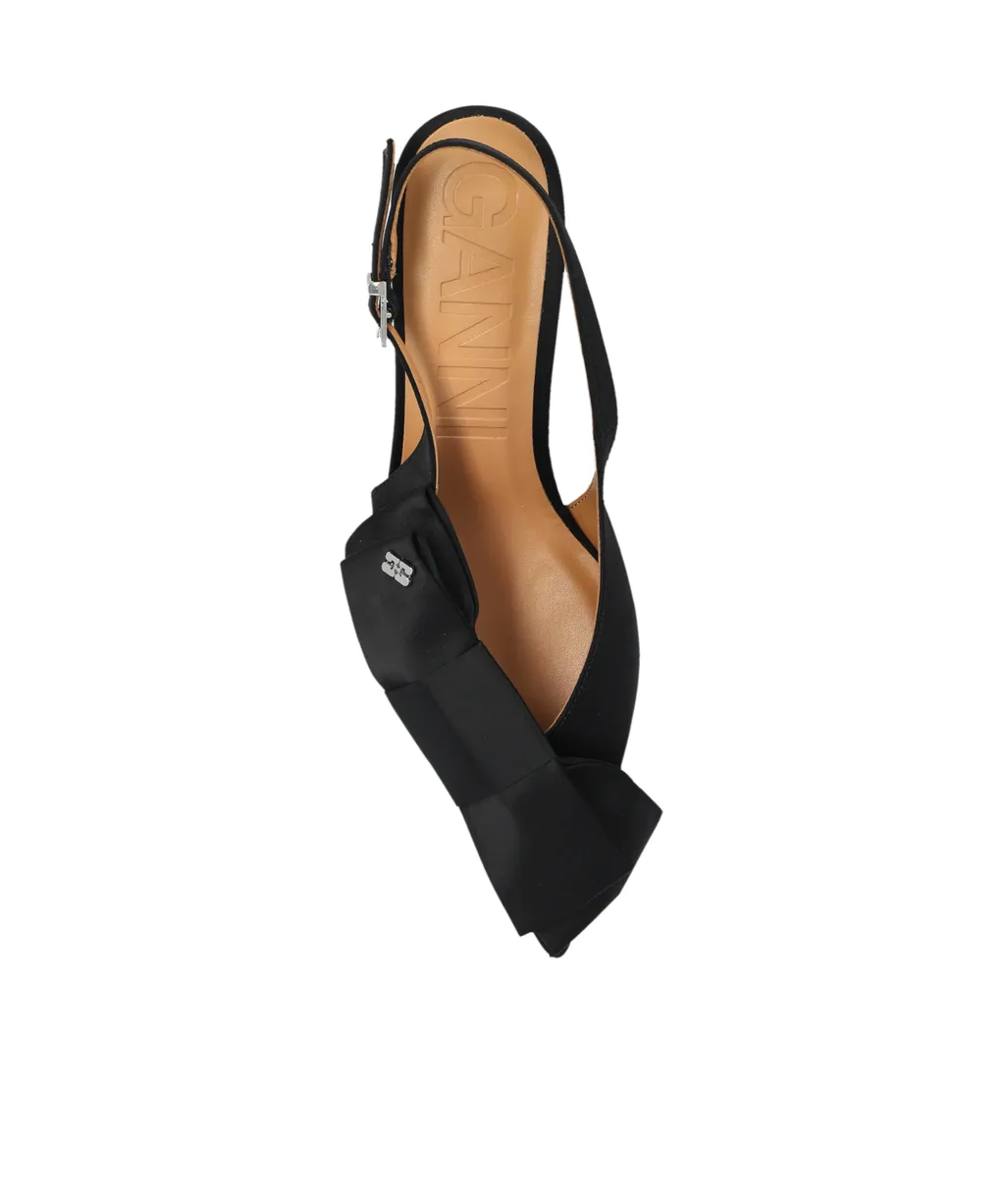 Big Bow Detailed Slingback Pumps