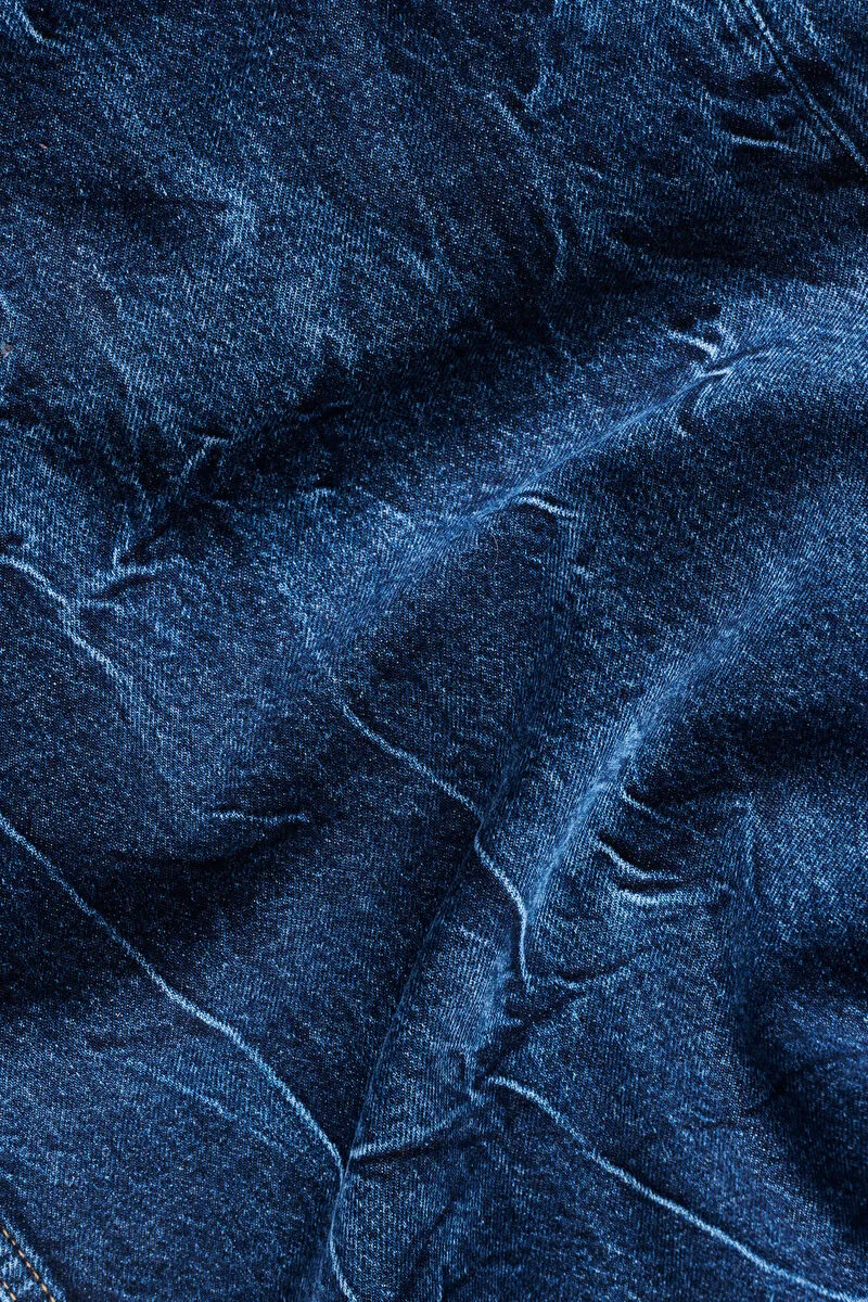 Straight-Leg Crinkled Finish Jeans