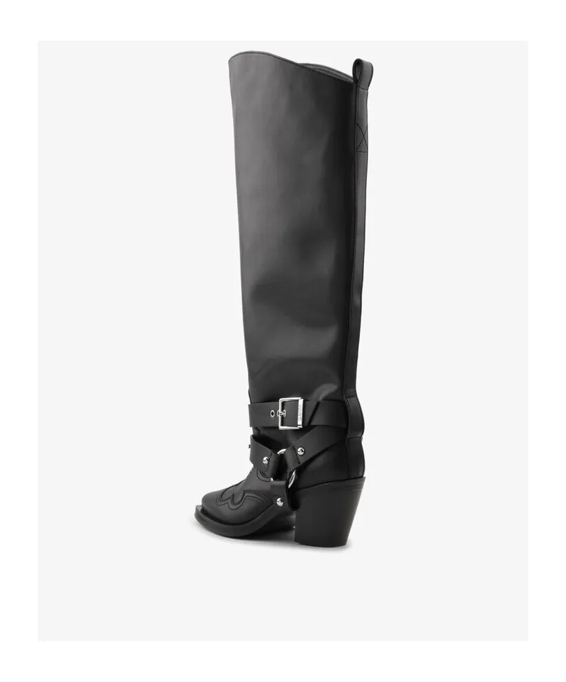 High Shaft Embroidered Western Boots