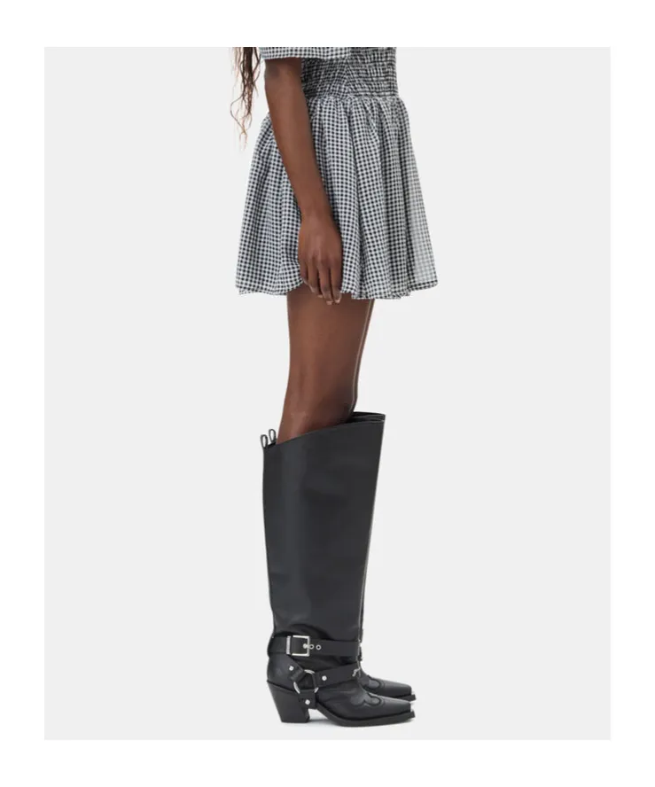 High Shaft Embroidered Western Boots