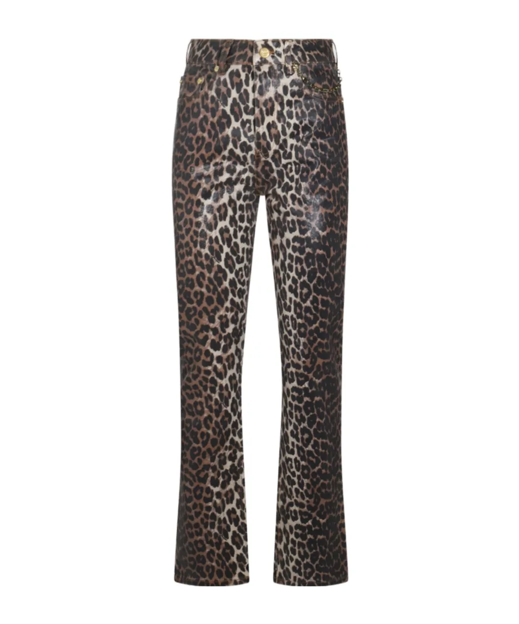 Leopard Foil Print Jeans